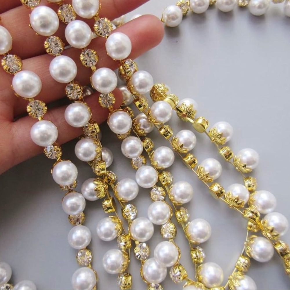 1.5 LB Bridal Gold Silver Jewelry Lot Pearls Rhinestones Wedding Reseller Mix
